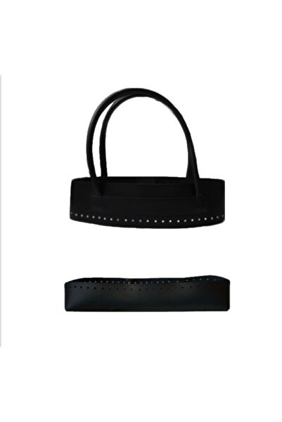 Lady Moss مجموعة حقيبة محبوكة سوداء من الأعلى إلى الأسفل