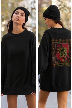 Fuddy Harry Potter Proud Gryffindor Yaz l S rt Bask l Kapu onsuz Sweatshirt Unisex Oversize Sweatshirt Fiyat Yorumlar Trendyol