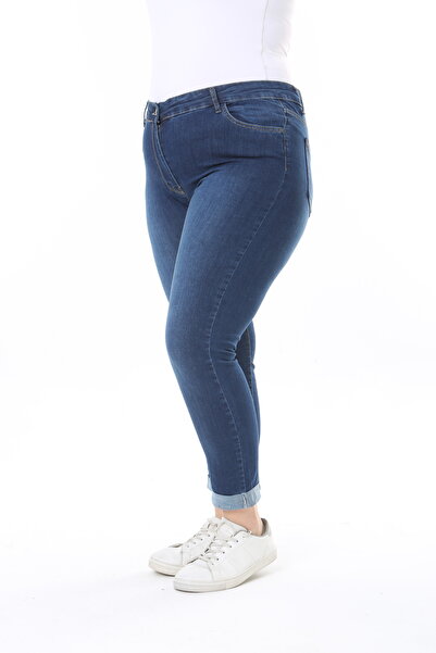 EYLÜLXXL بنطلون كبير الحجم بأرجل مزدوجة