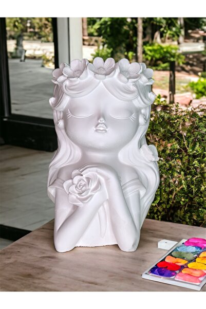 IŞILTILI DÜKKAN Kendin Yap Boyama Biblo / Heykel / Saksılık / El Yapımı ( Han...