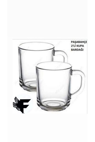Paşabahçe Double-layer 2-Piece Glass with Handle Luxury