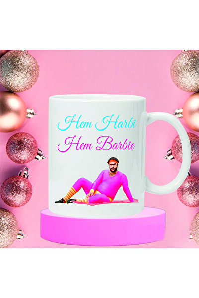 KİŞİYE ÖZEL KARİKATÜR HEM HARBİ HEM KUPA BARDAK