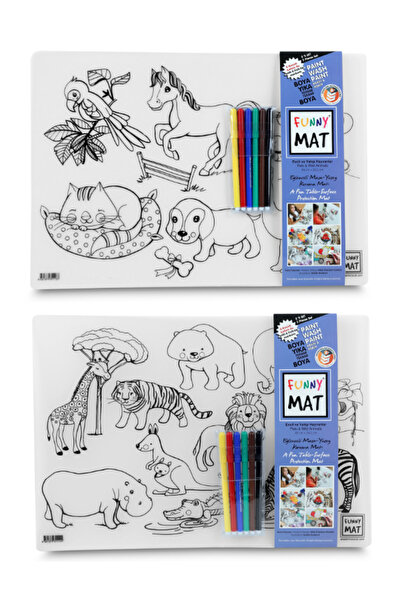 Akademi Çocuk - Funny Mat Akademi Çocuk-Funny Mat - Evcil Hayvanlar & Vahşi H...