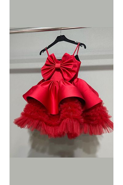 Asel Kids Girl's Evening Dress - Bow Detailed Dress