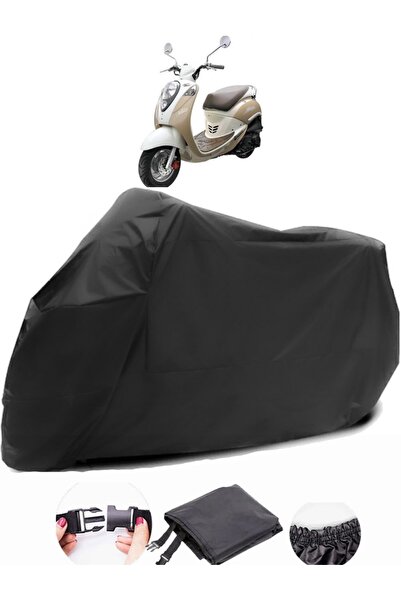 AutoZEL SYM Mio 100 قماش مشمع أسود للدراجات النارية مقاوم للماء