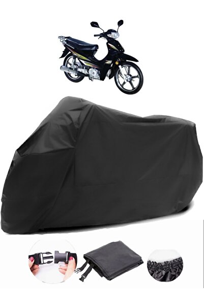 AutoZEL مشمع دراجة نارية أسود من Bisan Motocup 100، نسيج متين مقاوم للماء