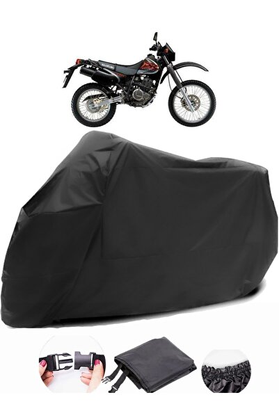 AutoZEL سوزوكي DR350 القماش المشمع الأسود للدراجات النارية مقاوم للماء