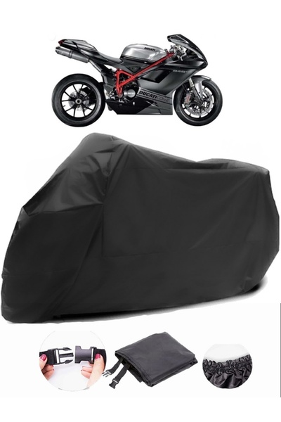 AutoZEL قماش متين مقاوم للماء لدراجة نارية Ducati 848 Evo باللون الأسود