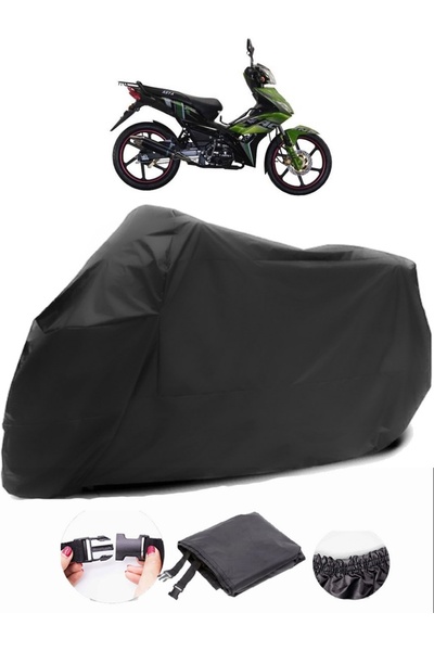 AutoZEL Asya AS 100-7 Turkcub أسود للدراجات النارية القماش المشمع المقاوم للماء