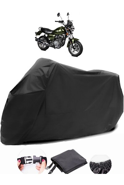 AutoZEL Motoran Crazy 125 قماش مشمع أسود للدراجات النارية مقاوم للماء