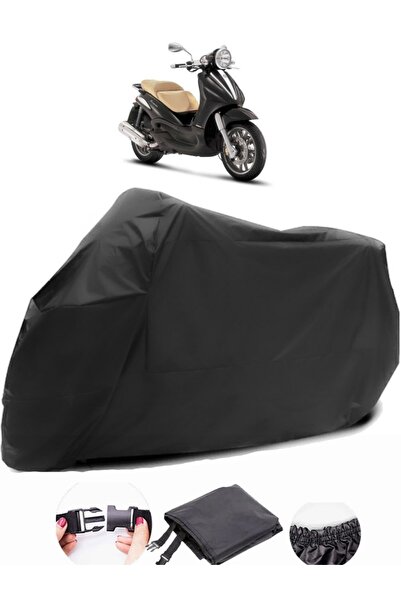 AutoZEL بياجيو بيفرلي 500 قماش مشمع أسود للدراجات النارية مقاوم للماء