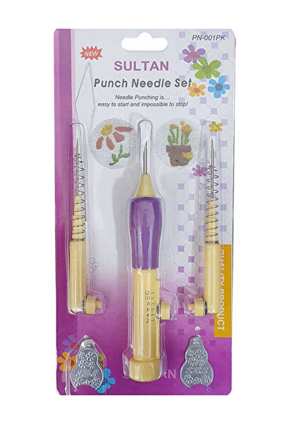 Atelier Cheval Sultan Punch İğnesi, Panç İğnesi Seti, Punch Nakış, Mor İğne