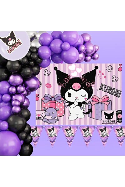 Kokoş Parti Kuromi Doğum Günü Parti Seti Kuromi Birthday