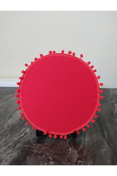 dehaberk Red American Service Plate with Pompom