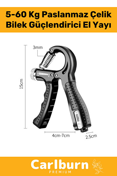 Carlburn Özel Üretim Sayaçlı El Yayı Bilek Kası Güçlendirici Ayarlanabilir El...