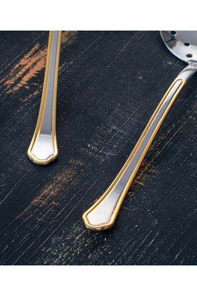 ACAR GLORY 5 PIECES GOLD EMBROIDERED SERVICE SET