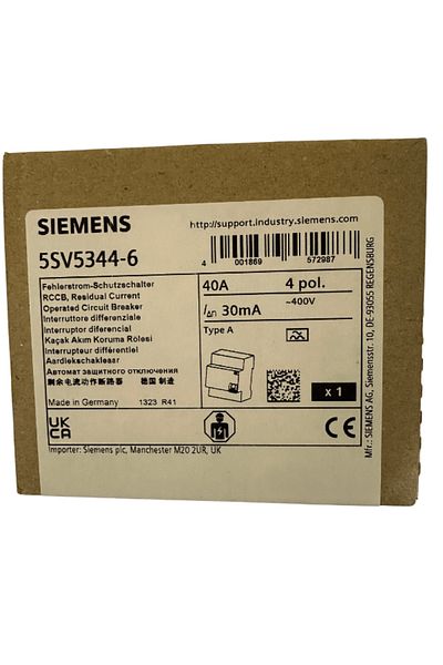 Siemens 40A 30mA 4Pol Residual Current Relay