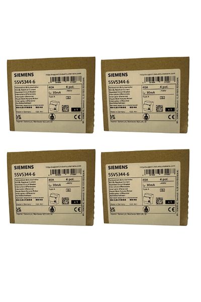 Siemens 40A 30mA 4Pol Residual Current Relay (4 Pieces)