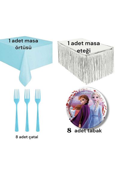 Frozen LICENSED BIRTHDAY PARTY SET 8 PERSON