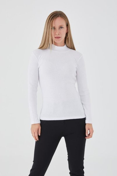 Aslında Look Ribbed Long Sleeve Lycra Flexible Bady