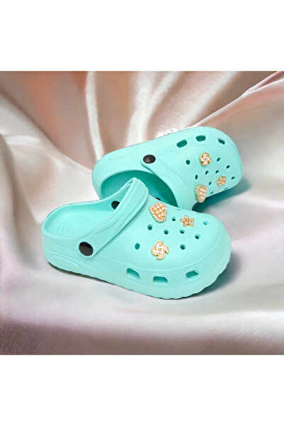PATİK BEBE Girl's Slippers Anti-Slip Eva Sole Decorated Stylish