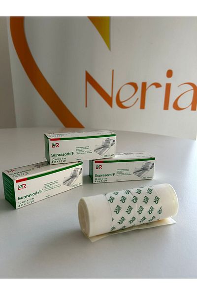 Lohmann & Rauscher غطاء خياطة الجروح بطول 10 سم × 1 متر من Suprasorb F