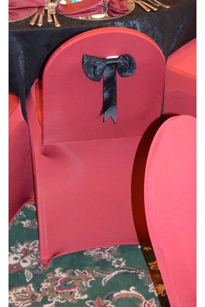 MAB Claret Red Lycra Chair Dressing Chair Cover Non-Wrinkle Dirt-Proof