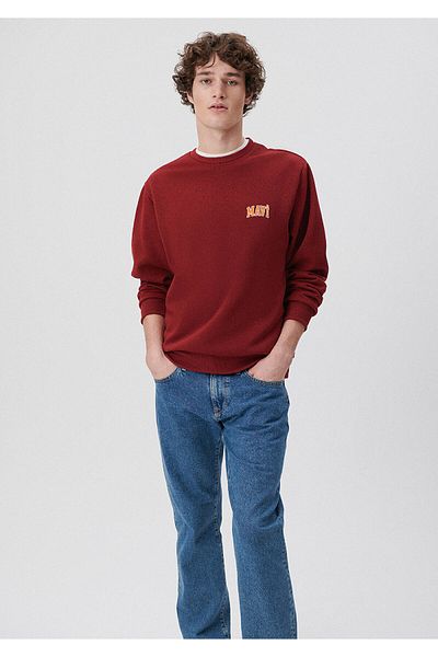 Mavi Logo Printed Claret Red Sweatshirt 0611716-85465
