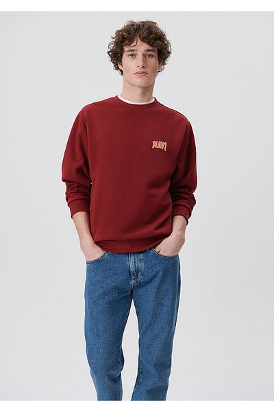Mavi Logo Printed Claret Red Sweatshirt 0611716-85465