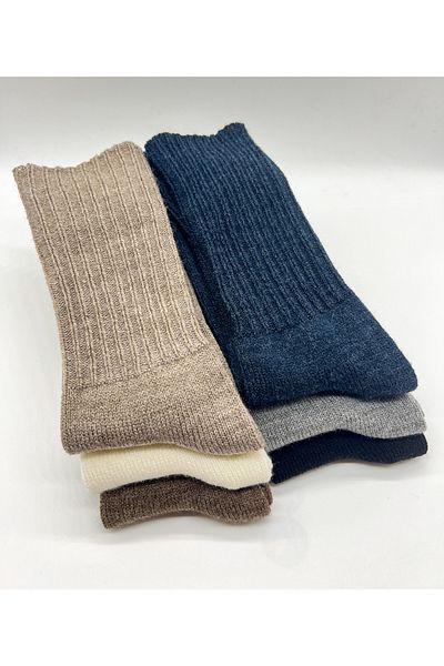 CİHO SOCKS Ciho Socks 6 чифта Зимни дамски вълнени леки и меки чорапи за сън Меки на допир
