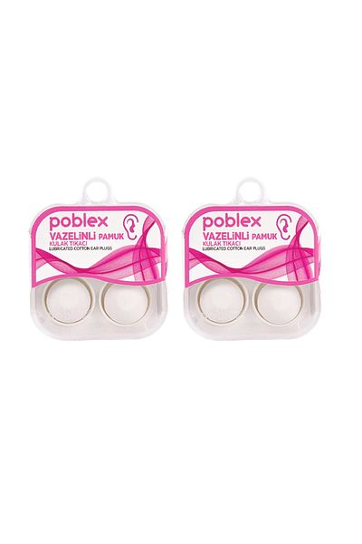 Poblex Vaseline Cotton Earplugs 2 Pieces - 2 Boxes