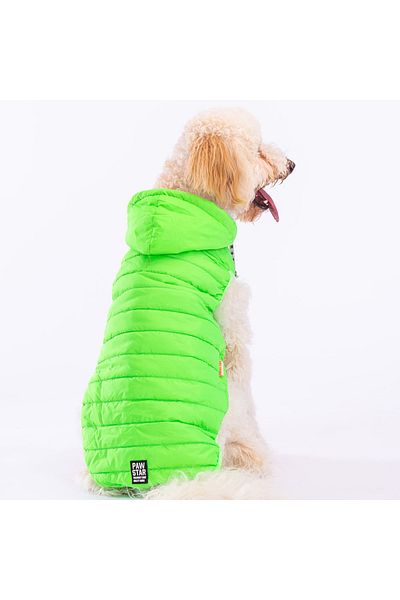 Pawstar Neon Railway Anorak Vest Dog Clothing for Medium and Large Breeds Dog Raincoat