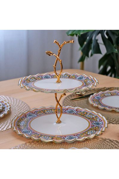 Glore Gisele Gold Gilt Glass Cookie Holder