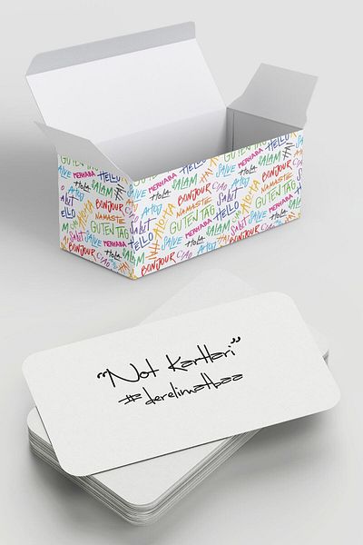 DERELİ MATBAA Colorful Note Cards Note Tags 15 Pieces Total 90 Pieces Boxed
