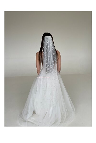 bbays new trend Uzun Gelin Duvağı,gelinlik Aksesuarı Nikah ,incili Gelin Duva...