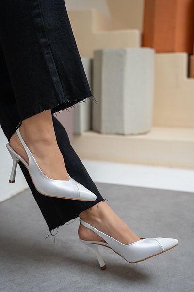 LAMİNTA Pantofi cu toc pentru femei Kristin White