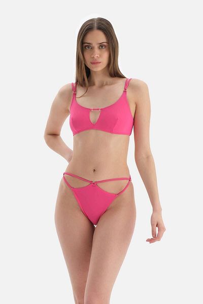 Dagi Fuchsiafarbene brasilianische Bikinihose mit String-Detail