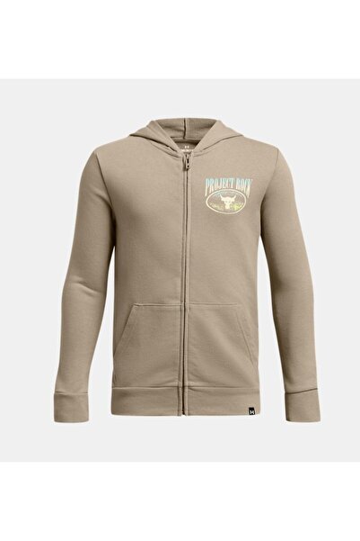 Under Armour Erkek Çocuk Project Rock Tam Boy Fermuarlı Kapüşonlu Üst 1384090...
