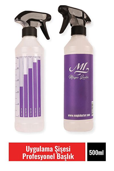 MAGIC LUSTER Seyreltme Şişesi 500 ml Ölçekli Profesyonel Uygulama Şişesi -1 Adet