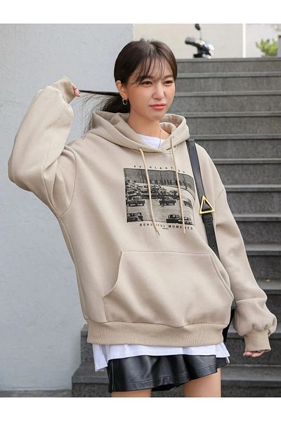 DAXİS Sportwear Company UNISEX PRINTED HOODED SWEATSHIRT DAXİS Sportwear Company
