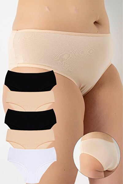 pink mood Women's Cotton High Waist Recovery Bato Slip Pack of 5