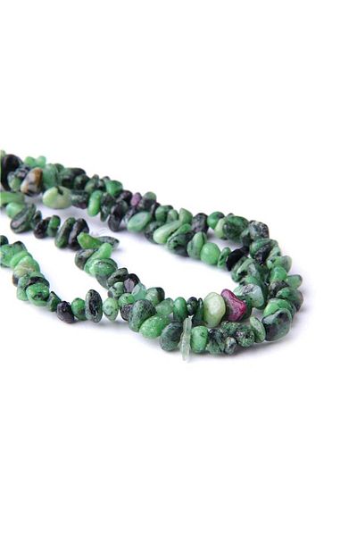 platin hediyelik Broken Anyolite / Rubin String Natural Stone (1 piece)
