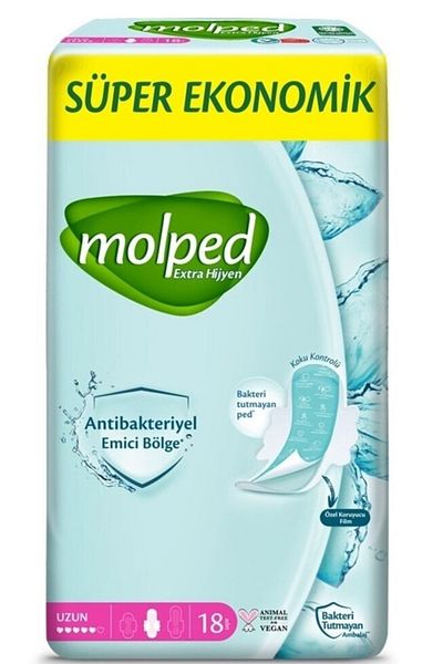 Molped Extra Hygiene - 18 Pack Super Economical Long Pads