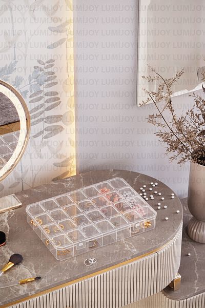 Lumijoy 28 Compartments Jewelry Accessory Hobby Medicine Storage Box Organizer