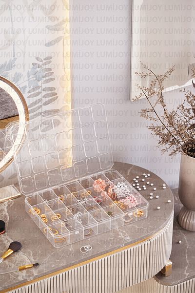 Lumijoy 28 Compartments Jewelry Accessory Hobby Medicine Storage Box Organizer