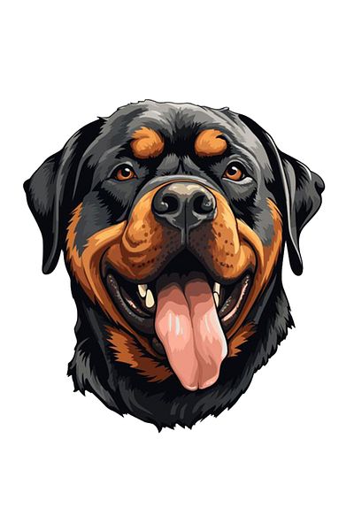 MegaSticker Câine Rottweiler Autocolant pentru mașină, motocicletă, cască, laptop, parbriz 13x12cm