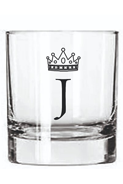 blackbonds Single Crowned J Letter Printed Whiskey and Soft Drink Glass