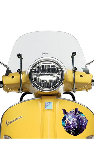 MegaSticker Autocolant Astral Rhino pentru mașină, motocicletă, cască, laptop, parbriz 13x11 cm