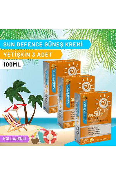 SunDefence Sun Defense Spf50+ 100ml 3 Pack - St. John's Wort & Lemon Oil