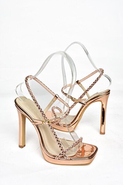 Fox Shoes S569616234 Bronze Mirror High Heeled Evening Shoes